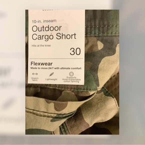 Sonoma  Men’s Outdoor Cargo Camouflage Shorts Size 30 - Picture 7 of 7